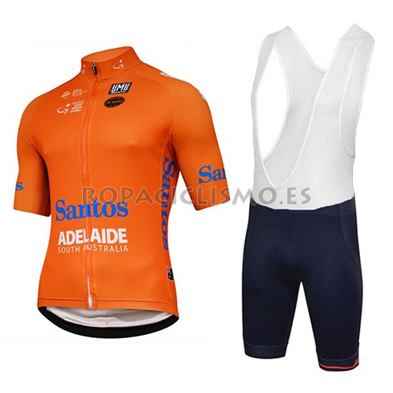 2018 Maillot Tour Down Under Santos Tirantes Mangas Cortas Naran